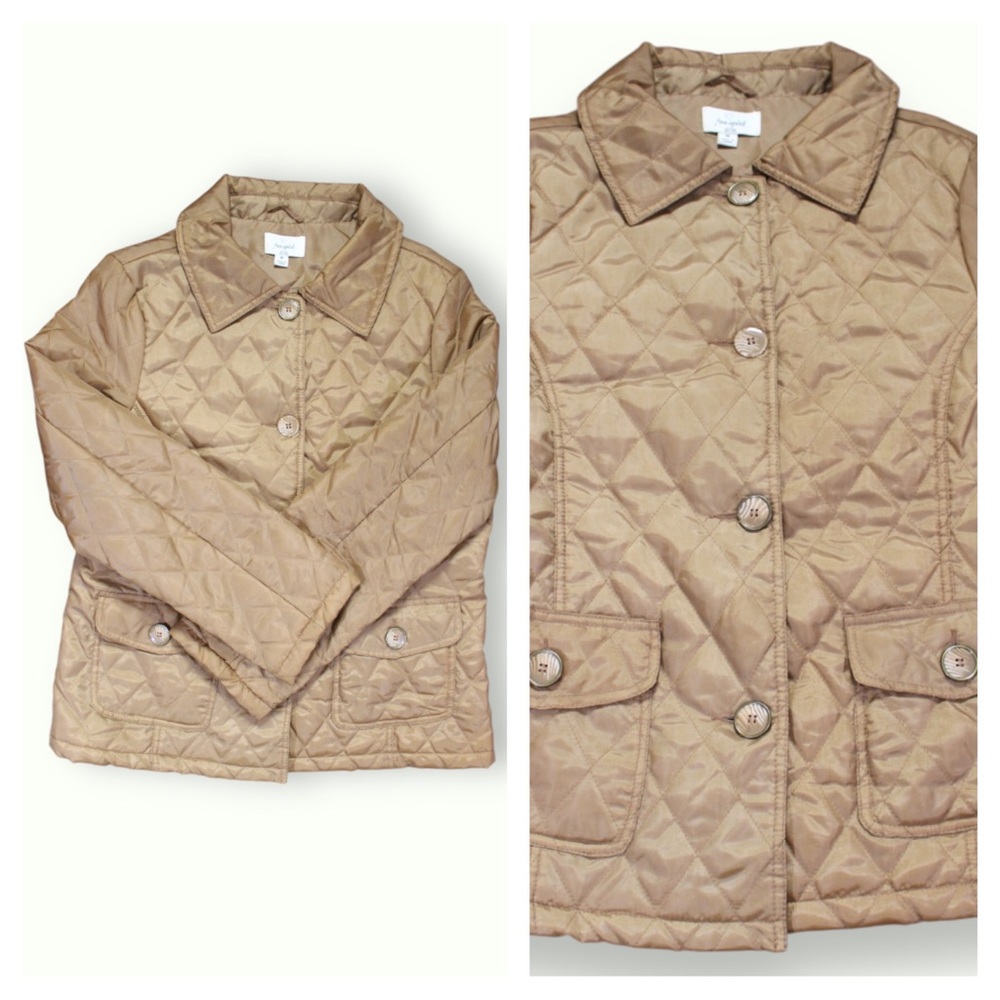 Free Spirit Quilted Button Down Lightweight Puffer Jacket